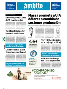 Lee más sobre el artículo Periódico  «Ámbito financiero» – Argentina