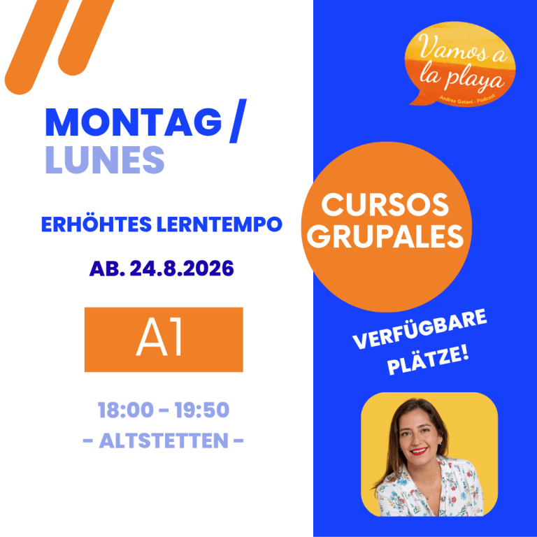 Kurs: Montag A1 (1/3) - Altstetten- Spanisch Anfänger*innen - Erhöhtes Lerntempo