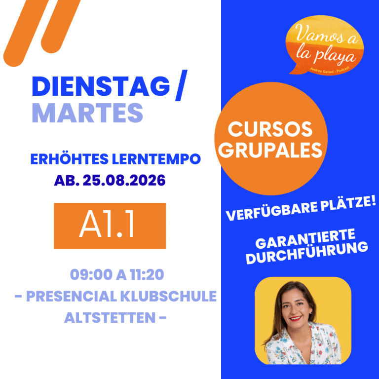 Principiantes A1.1- Altstetten - Martes - Erhöhtes Lerntempo