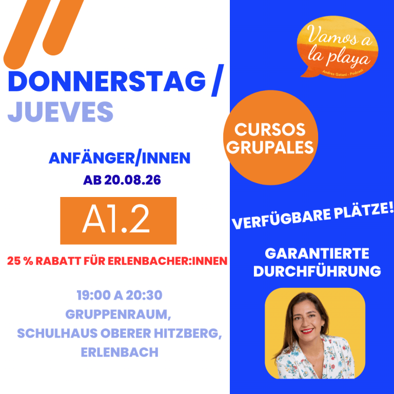 Curso: A1.2 - Jueves - Erlenbach 19:00 a 20:30